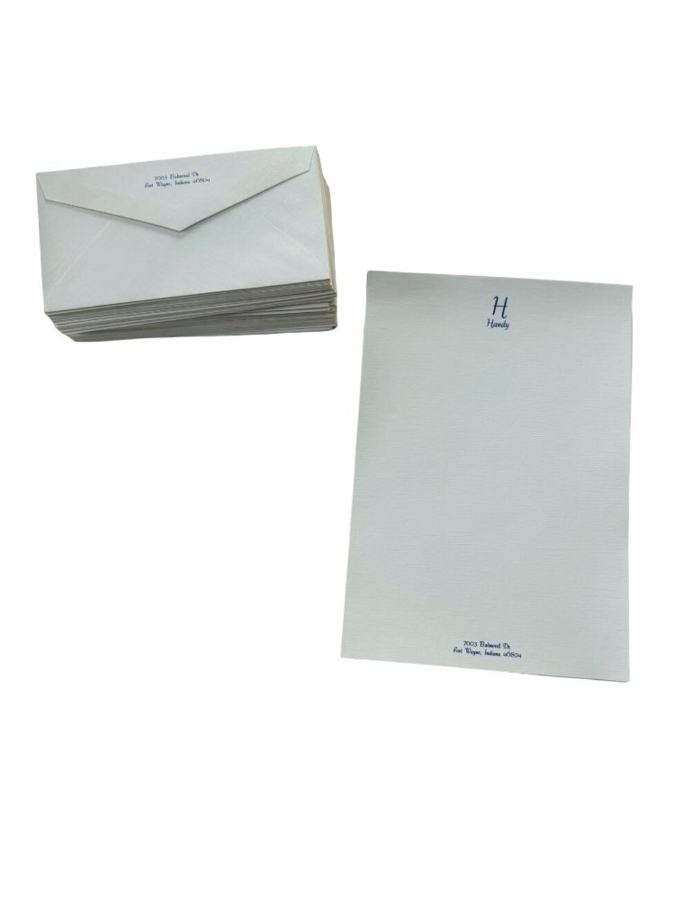 Vintage Handy Personalized Stationery Letterhead 76 Sheets 90 Envelopes Fort Way